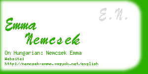 emma nemcsek business card